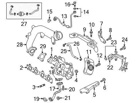 2018 Hyundai Elantra Turbocharger Pipe Assembly-TURBOCHARG Diagram for 282852B710