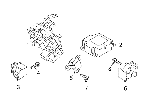 2017 Hyundai Elantra Air Bag Components Sensor Assembly-Pressure Side Diagram for 95920F2100