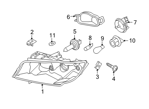 2007 BMW 335xi Bulbs Lamp Cover Low Beam Diagram for 63117159564