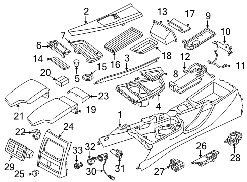 2017 BMW 330i GT xDrive Parking Aid Ashtray Diagram for 51169323677