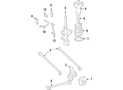 2010 Lexus ES350 Rear Suspension Components, Ride Control, Stabilizer Bar Computer Assy, Active Engine Mount Control Diagram for 896A0-33010