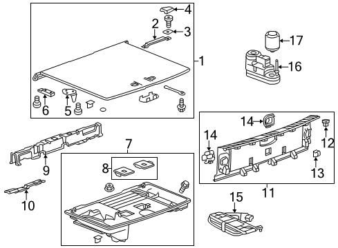 2013 Chevrolet Volt Interior Trim - Rear Body Cable Diagram for 24297486