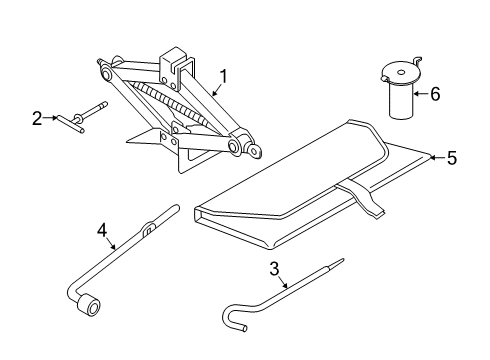 2019 Toyota Yaris Jack & Components Handle Diagram for 09113-WB001