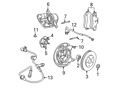 2002 Dodge Stratus Anti-Lock Brakes Line-Brake Diagram for 4879283AA