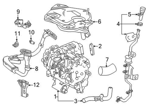 2022 Toyota Mirai Motor & Components Hose Diagram for 17A40-77020
