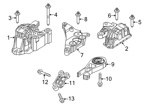 2022 Jeep Compass Engine & Trans Mounting Bolt-TORX Diagram for 6511914AA