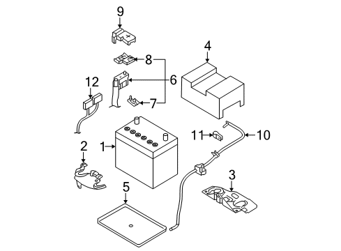 2010 Nissan Versa Battery Harness Assembly-EGI Diagram for 24011-ZW87A