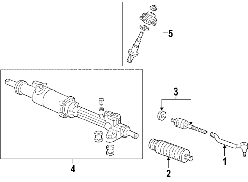 2007 Honda Accord P/S Pump & Hoses, Steering Gear & Linkage EPS Unit Diagram for 39980-SDR-A02