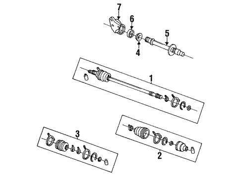 1993 Mercury Capri Axle Shaft - Front Inner Boot Diagram for E7GZ3A331J