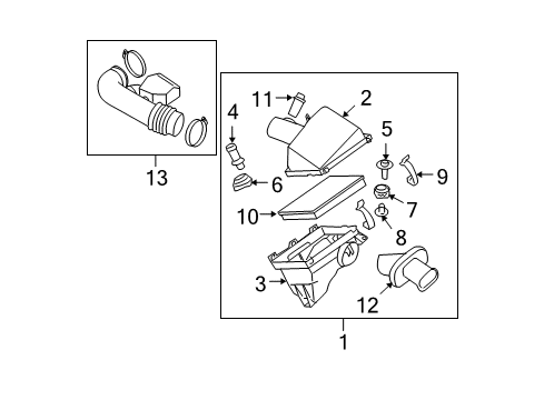 2006 Nissan Titan Powertrain Control Engine Control Module Diagram for 23710-ZH00A