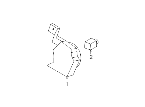 Diagram for 2006 GMC Envoy XL Horn