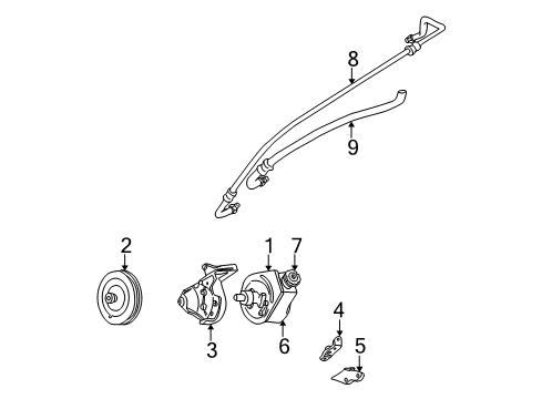 1993 Chevrolet Camaro P/S Pump & Hoses, Steering Gear & Linkage Hose Asm0P/S Gear Inlt Diagram for 26037509