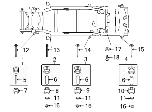 2011 Lexus GX460 Frame & Components Drive Pulley Bolt Diagram for 90080-11601