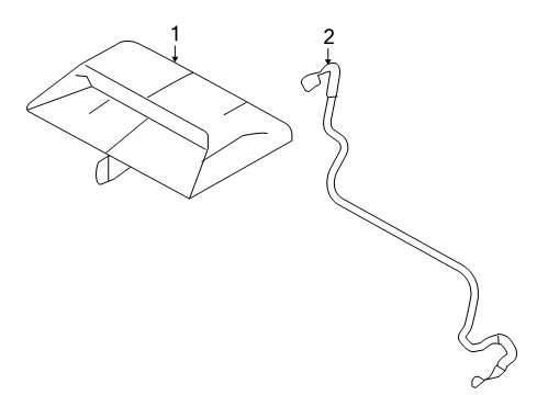 2007 Mercury Montego High Mount Lamps High Mount Lamp Diagram for 5T5Z-13A613-AAB