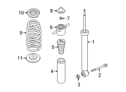2020 Hyundai Veloster Shocks & Components - Rear Rear Shock Absorber Assembly Diagram for 55310-J3AB0