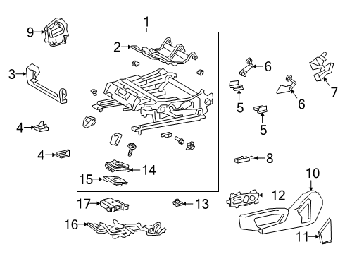 2021 Lexus ES300h Power Seats Control Sub-Assembly, Se Diagram for 87501-06040