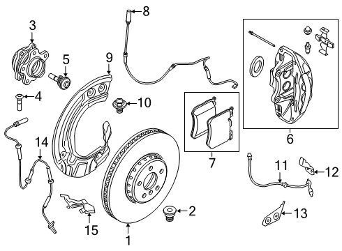 2019 BMW X7 Brake Components WHEEL HUB WITH BEARING Diagram for 31206895674