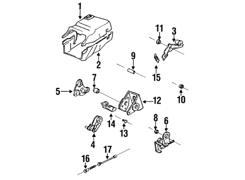 1986 Toyota Pickup Steering Column Components Housing, Steering Column Diagram for 45287-35170-03