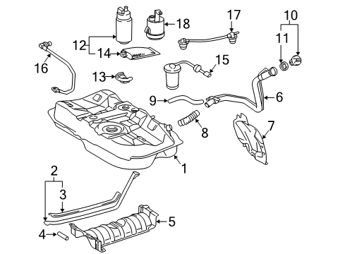 1998 Lexus ES300 Senders Pipe Sub-Assy, Fuel Tank Inlet Diagram for 77201-33050