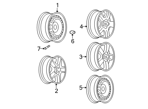 2005 Chevrolet Malibu Wheels Wheel, Steel Diagram for 9593961