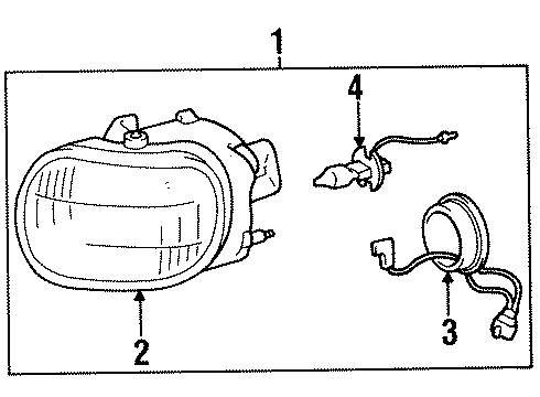 1999 Lexus SC300 Bulbs Lamp Unit,Fog Lamp Diagram for 81211-24040