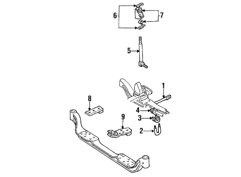 1991 Chevrolet C1500 Stabilizer Bar & Components - Front Stabilizer Link Insulator Diagram for 15954062