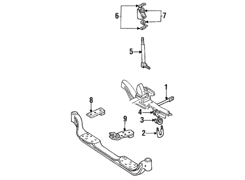 1991 Chevrolet C1500 Stabilizer Bar & Components - Front Bracket, Front Stabilizer Shaft Diagram for 15640331