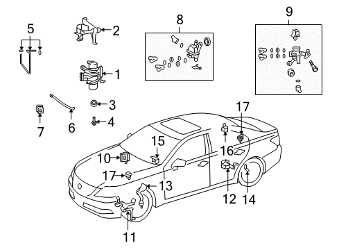 2008 Lexus LS600h Ride Control Computer, Suspension Control Diagram for 89293-50192