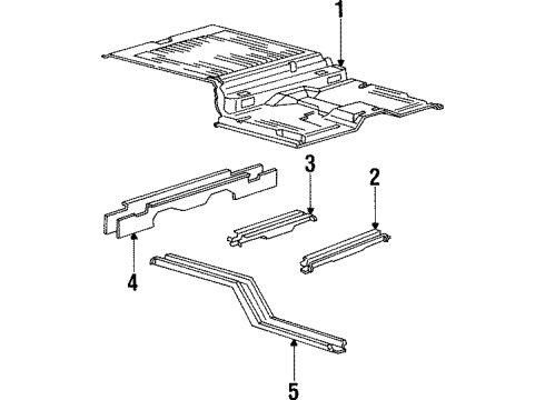 1998 Lincoln Navigator Rear Body Rear Floor Pan Diagram for F85Z7811215DA