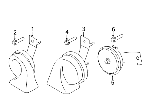 2020 Nissan Armada Horn Bolt Diagram for 47604-EQ00A