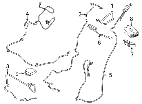 2020 Ford Edge Antenna & Radio Wire Diagram for GT4Z-10E928-A