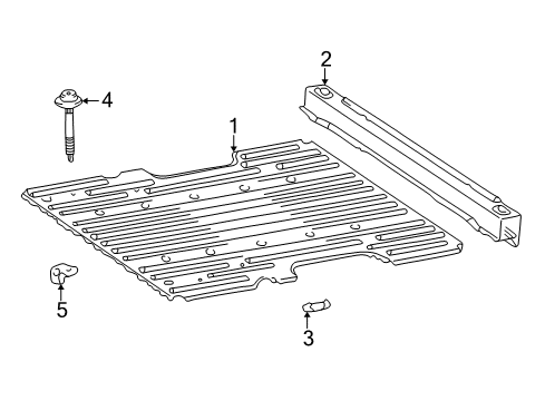 2002 Toyota Tundra Pick Up Box - Floor Bed Floor Diagram for 65311-0C010