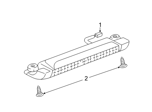 2005 Lexus IS300 High Mount Lamps Lamp Assy, Center Stop Diagram for 81570-53050