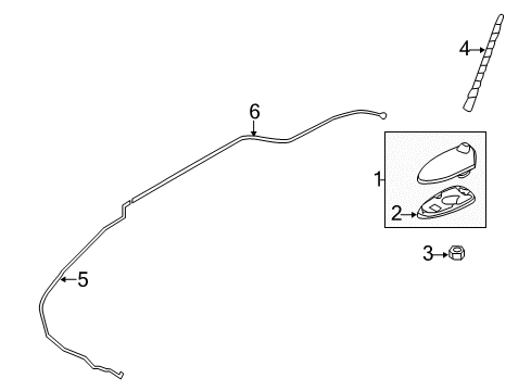 2013 Kia Soul Antenna & Radio Rubber-Packing Diagram for 962162J000
