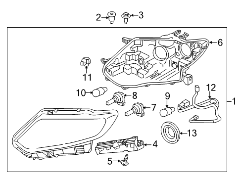 2017 Nissan Rogue Headlamps Bracket Assy-Headlamp, LH Diagram for 26092-6FL5A