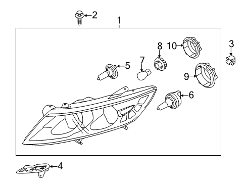 2015 Kia Optima Headlamps Lead Wire Assembly-Head Diagram for 921512T600