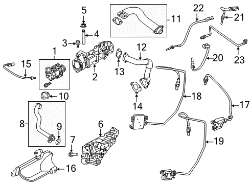 2015 Jeep Grand Cherokee EGR System Gasket Diagram for 68211317AA