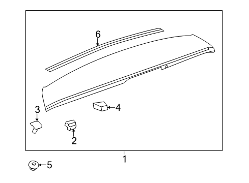 2009 Chevrolet Traverse Rear Spoiler Spoiler Assembly Diagram for 84052287