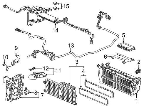 2021 Honda Accord Battery Plug, Service Conn Diagram for 1E610-5Y3-004