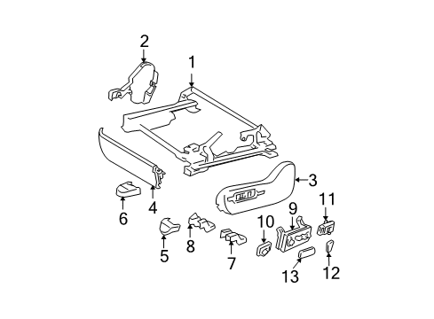 2009 Toyota Avalon Power Seats Switch Diagram for 84920-AC010-B2