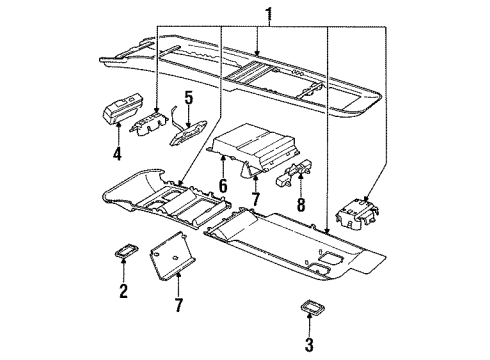 1995 Dodge Caravan Quarter Window Module Rear Quarter VENTS Diagram for 4685293