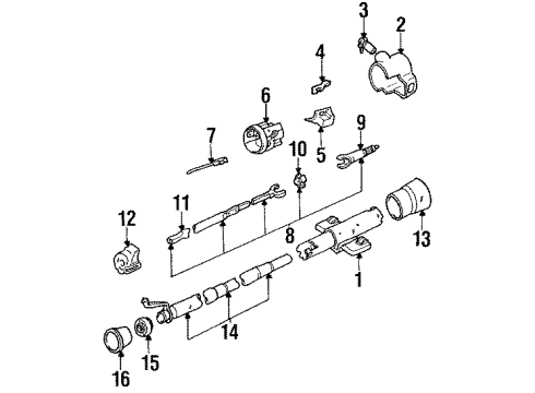 1991 Oldsmobile Silhouette Steering Column & Wheel, Steering Gear Bushing-Steering Gear Diagram for 22513639