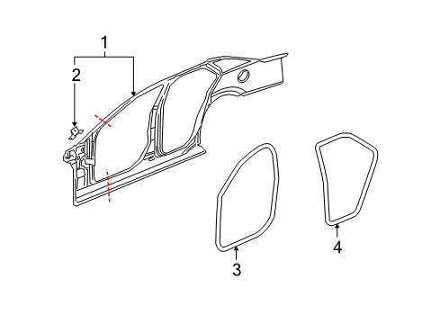 2005 Cadillac STS Uniside Retainer Diagram for 25752107