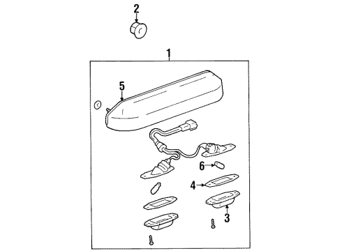 1997 Lexus LX450 Bulbs Lens Diagram for 81271-24010