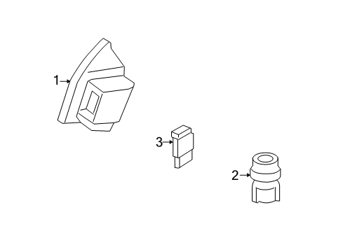 2009 Honda Ridgeline Bulbs Lamp Unit, R. License Plate *NH533* (BUMPER DARK GRAY) Diagram for 34101-SJC-A11ZA