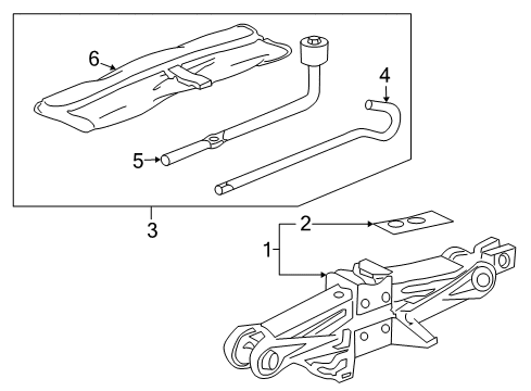 2010 Honda CR-V Jack & Components Tool Set Diagram for 89000-SWA-A00