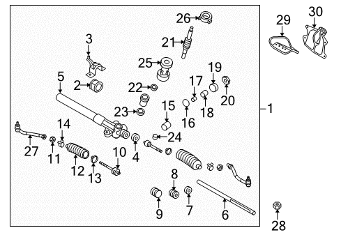 2014 Hyundai Tucson Steering Column & Wheel, Steering Gear & Linkage PINION Assembly-Steering Diagram for 565112S010