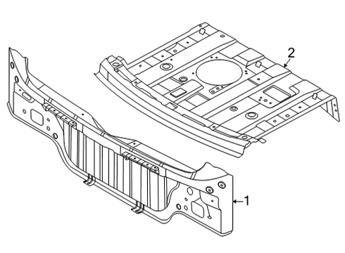 2021 Kia K5 Rear Body Panel Assembly-Rear Pack Diagram for 69300L3100