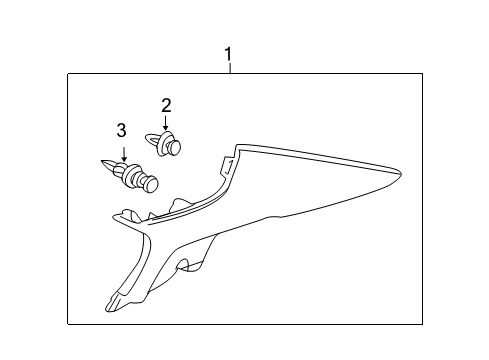 2012 Acura TSX Interior Trim - Quarter Panels Garnish Assembly, Right Rear Pillar (Premium Ivory) Diagram for 84131-TL0-G02ZB