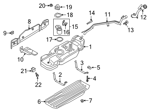 2019 Ford Expedition Fuel Supply Fuel Tank Diagram for JL1Z-9002-A